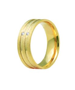 PAR DE ALIANÇAS OURO 18K RETA VEGA DIAMOND