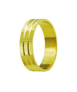 PAR DE ALIANÇAS OURO 18K RETA ADHARA