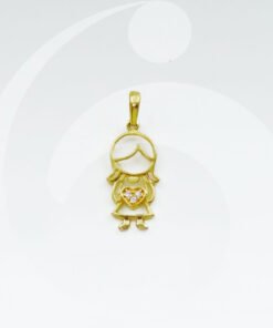 PINGENTE OURO 18K MENINA MEDIO | PI_012BAT