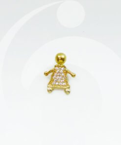 PINGENTE OURO 18K MENINA  MEDIO | PI_012BAT