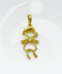 PINGENTE OURO 18K MENINA MEDIO | PI_012BAT