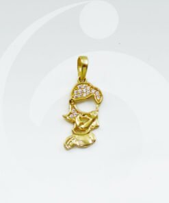 PINGENTE OURO 18K MENINA MEDIO | PI_012BAT
