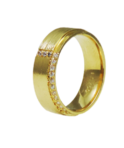 PAR DE ALIANÇAS OURO 18K RETA STAIRWAY DIAMOND