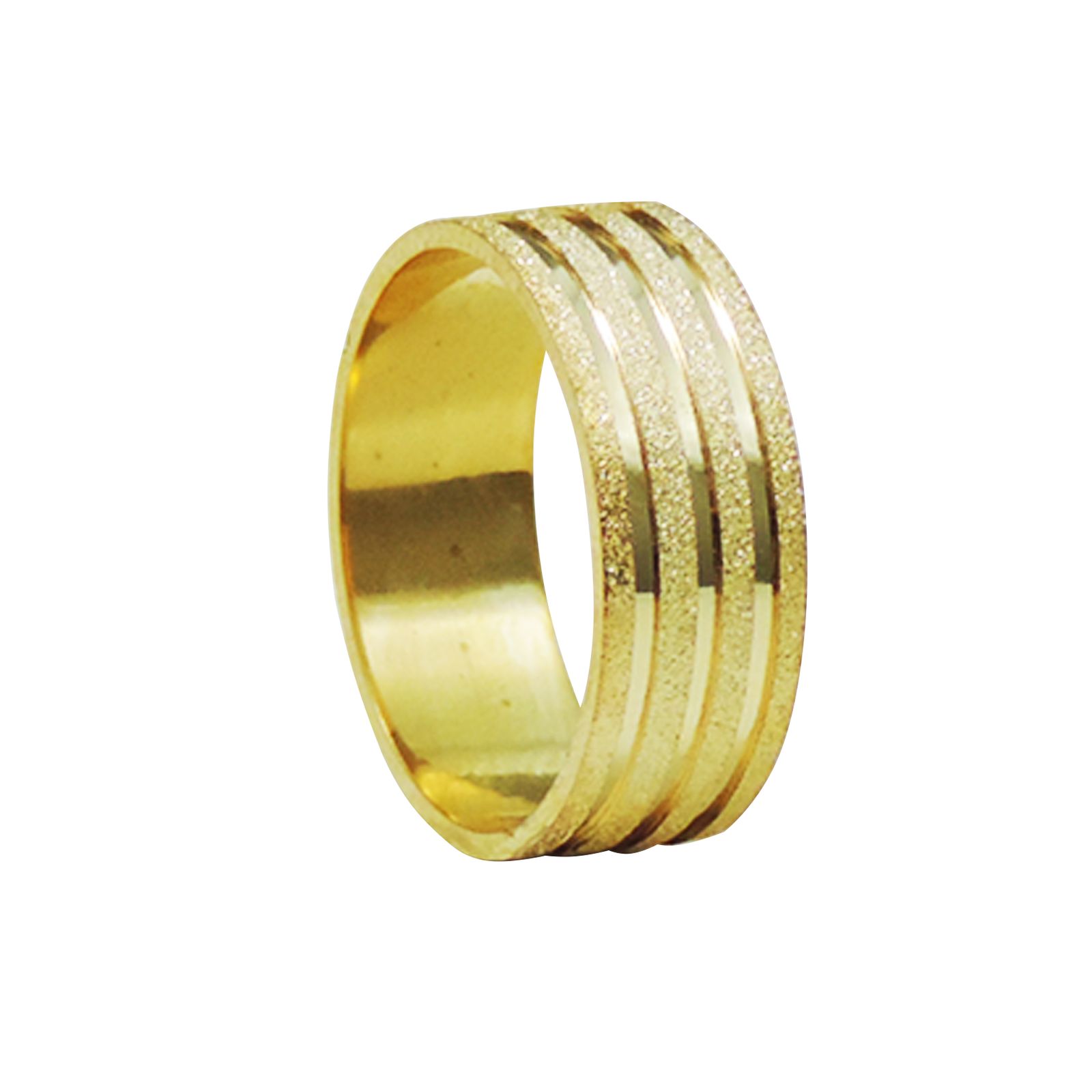 PAR DE ALIANÇAS OURO 18K RETA THREE WAYS - Imagem 2