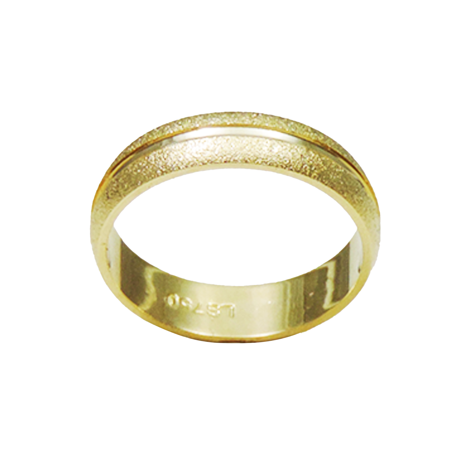 PAR DE ALIANÇAS OURO 18K ABAULADA CHANNEL - Imagem 3