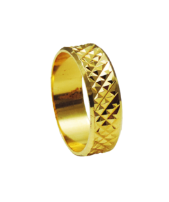 Alternative view of PAR DE ALIANÇAS OURO 18K CÔNCAVA PYRAMIDS