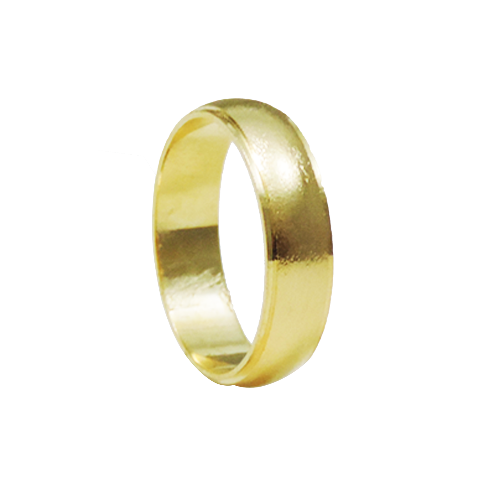 PAR DE ALIANÇAS OURO 18K ABAULADA SUNSHINE - Imagem 2