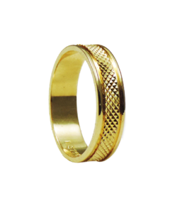 Alternative view of PAR DE ALIANÇAS OURO 18K RETA TRYEDROS