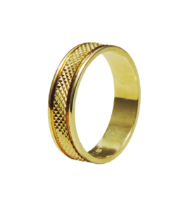 PAR DE ALIANÇAS OURO 18K RETA TRYEDROS