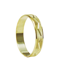 Alternative view of PAR DE ALIANÇAS OURO 18K RETA ZIGZAG