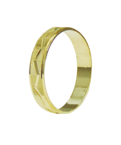 PAR DE ALIANÇAS OURO 18K RETA ZIGZAG