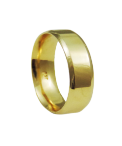 Alternative view of PAR DE ALIANÇAS OURO 18K RETA QUINA 6MM