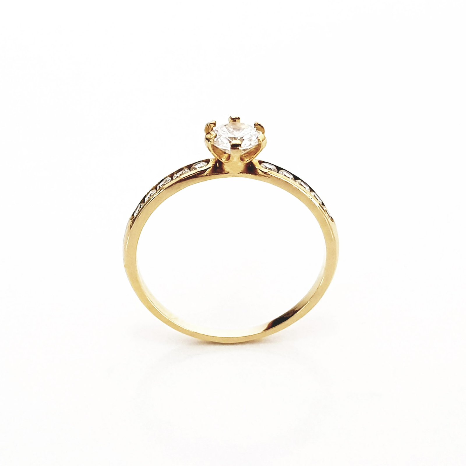 ANEL OURO 18K SOLITÁRIO BEGONIA DIAMOND - Imagem 2