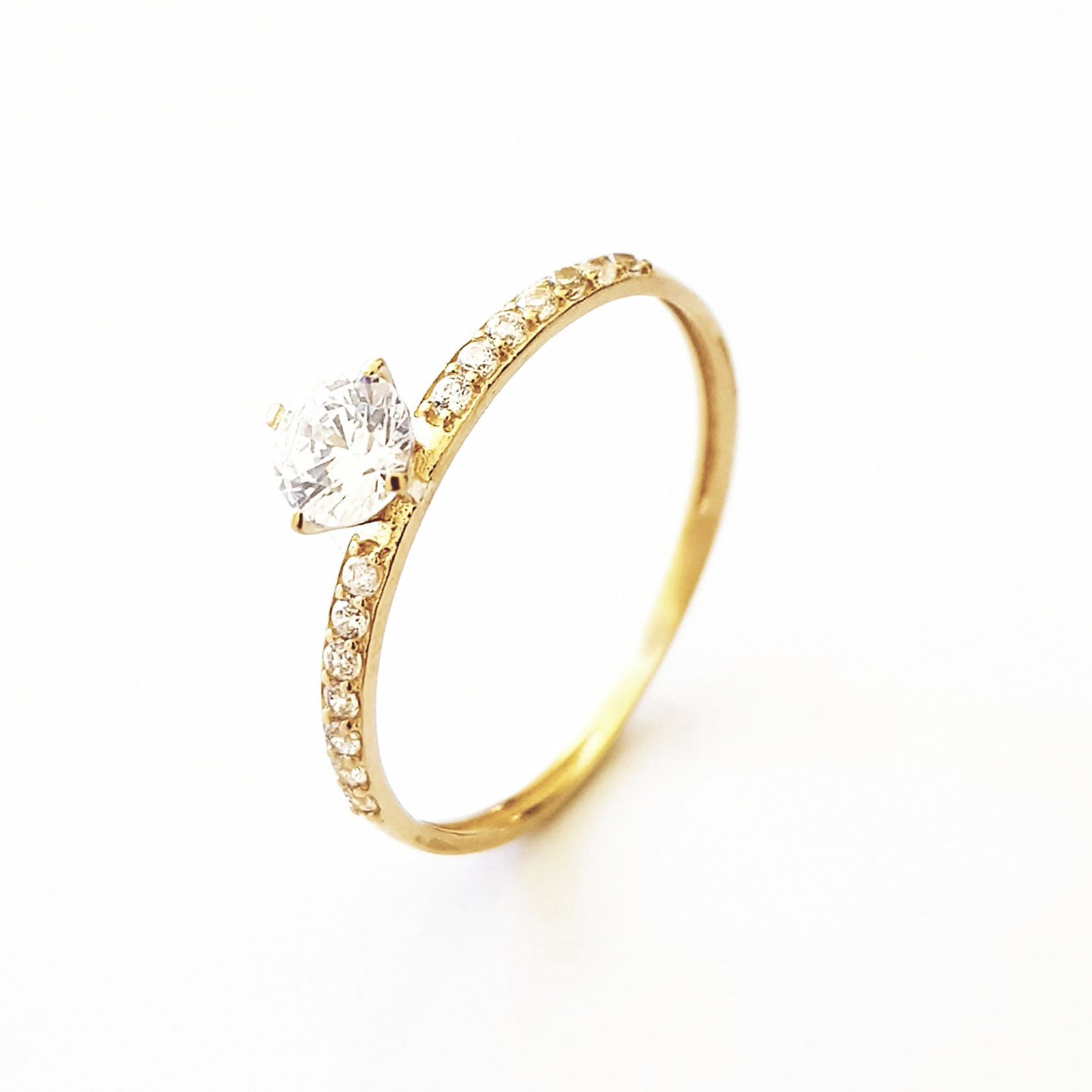 ANEL OURO 18K SOLITÁRIO BLUEBELL DIAMOND