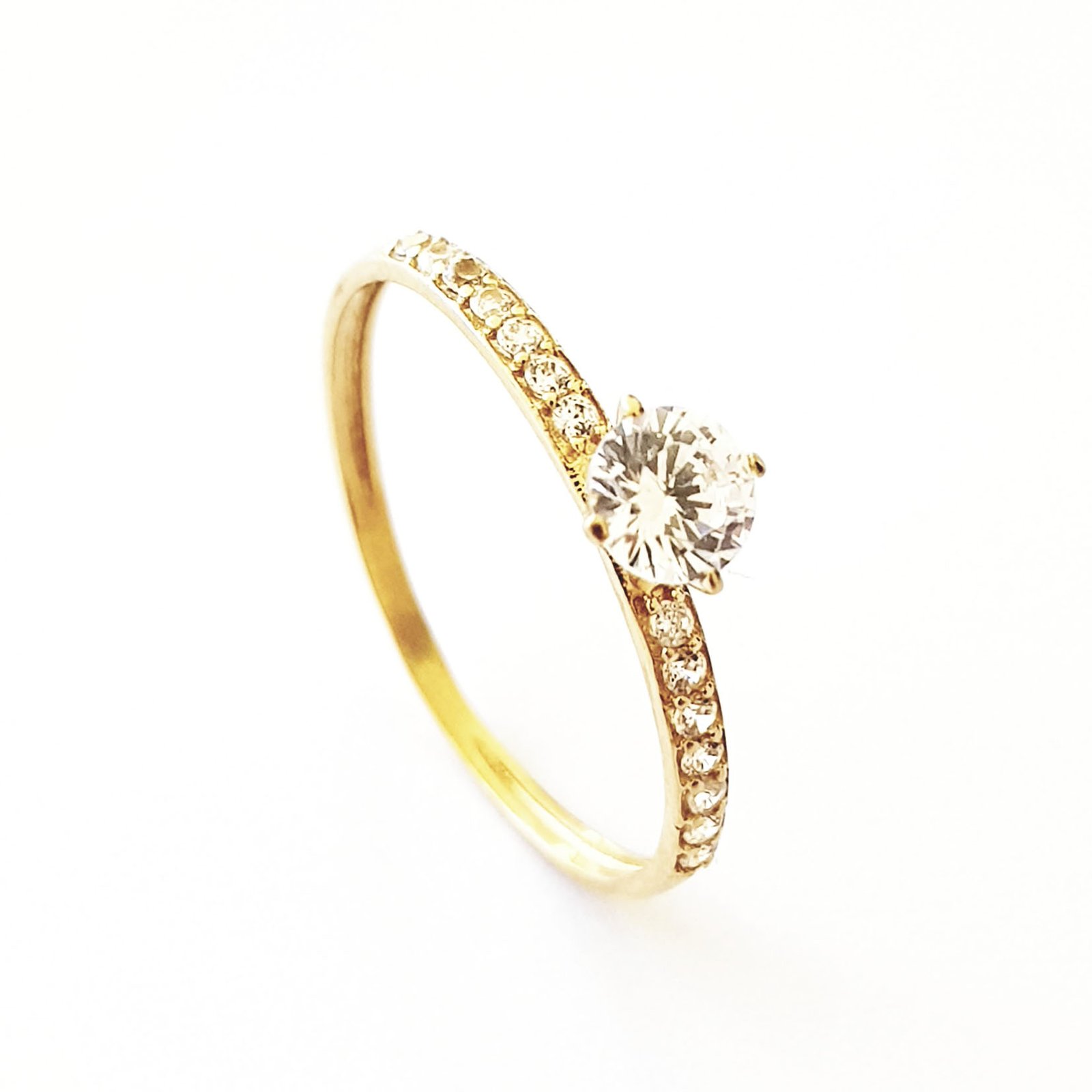 ANEL OURO 18K SOLITÁRIO BLUEBELL DIAMOND - Imagem 2