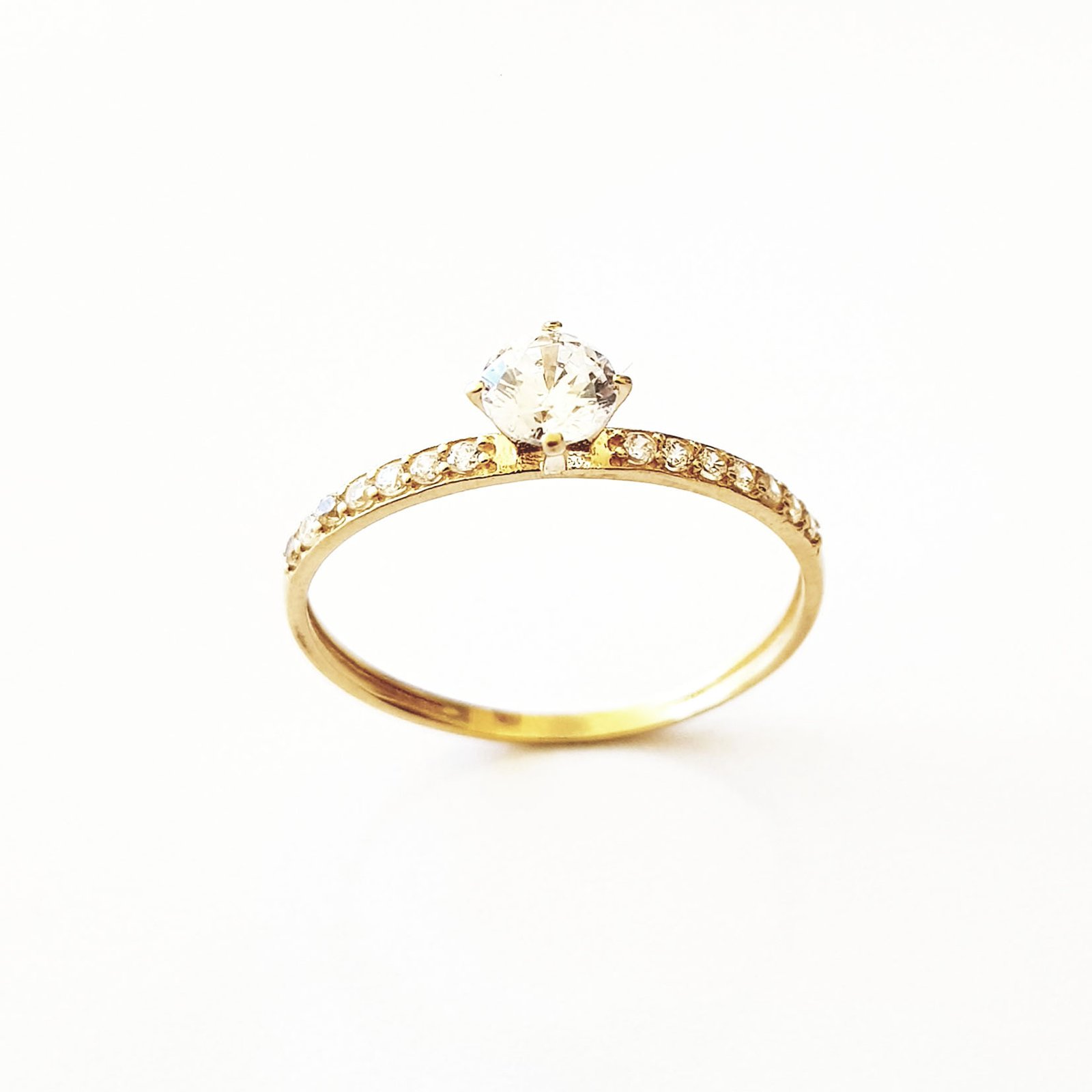 ANEL OURO 18K SOLITÁRIO BLUEBELL DIAMOND - Imagem 5