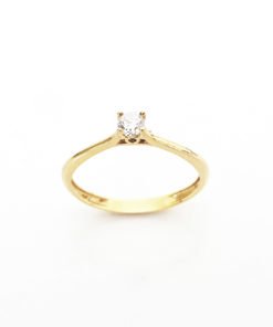 Alternative view of ANEL OURO 18K SOLITÁRIO MAGNOLIA ZIRCONIA