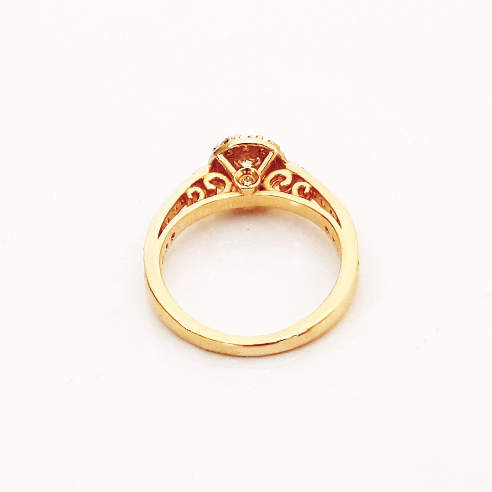 ANEL OURO 18K SOLITÁRIO SUNFLOWER ZIRCONIA - Imagem 5