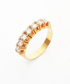 ANEL OURO 18K APARADOR VIRGO ZIRCONIA