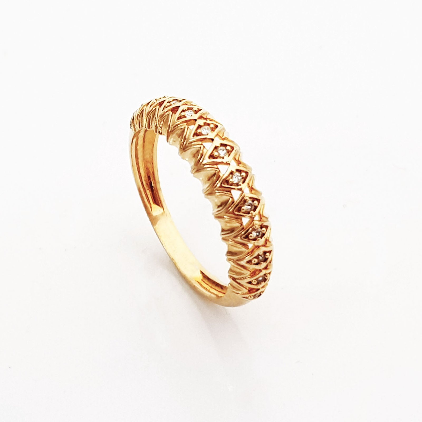 ANEL OURO 18K APARADOR WELLA DIAMOND - Imagem 4