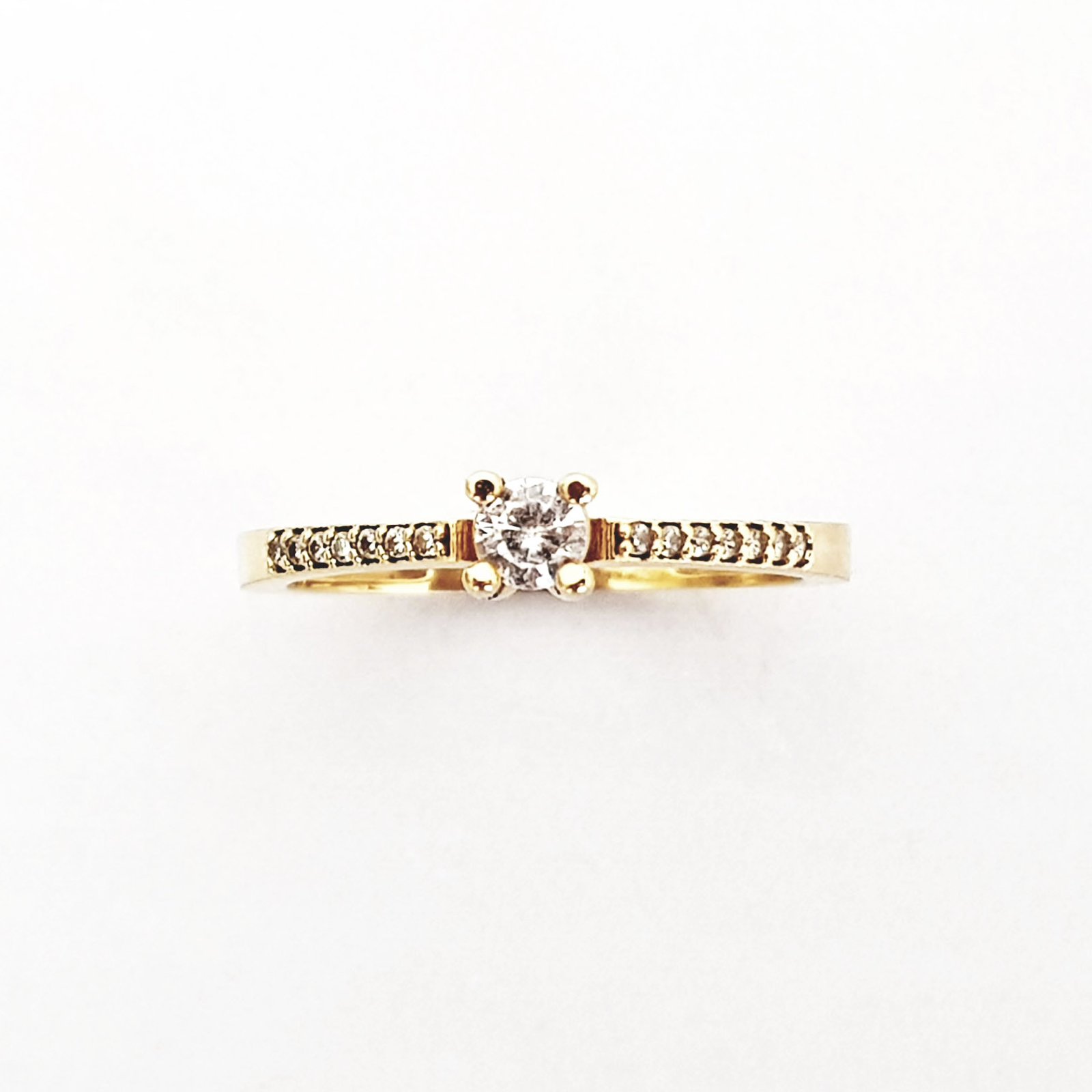 ANEL OURO 18K SOLITÁRIO ORCHID DIAMOND - Imagem 4